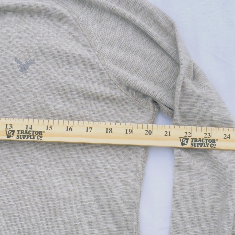 American Eagle‎ Shirt Mens Large Light Beige Lightweight Long Sleeve  (D92) - Picture 7 of 8